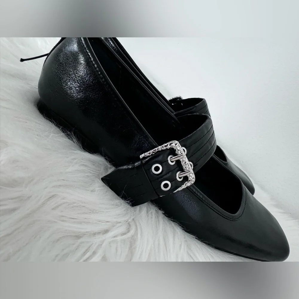 Dolce Vita Arora Ballet Mary Jane Patent Flats Sandals - Picture 14 of 15
